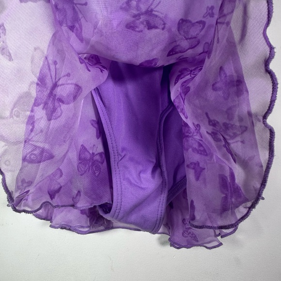 Jacques Moret Lavender Purple Butterfly Dance Leotard dress Skirt Kids S 6/7 - Picture 7 of 9